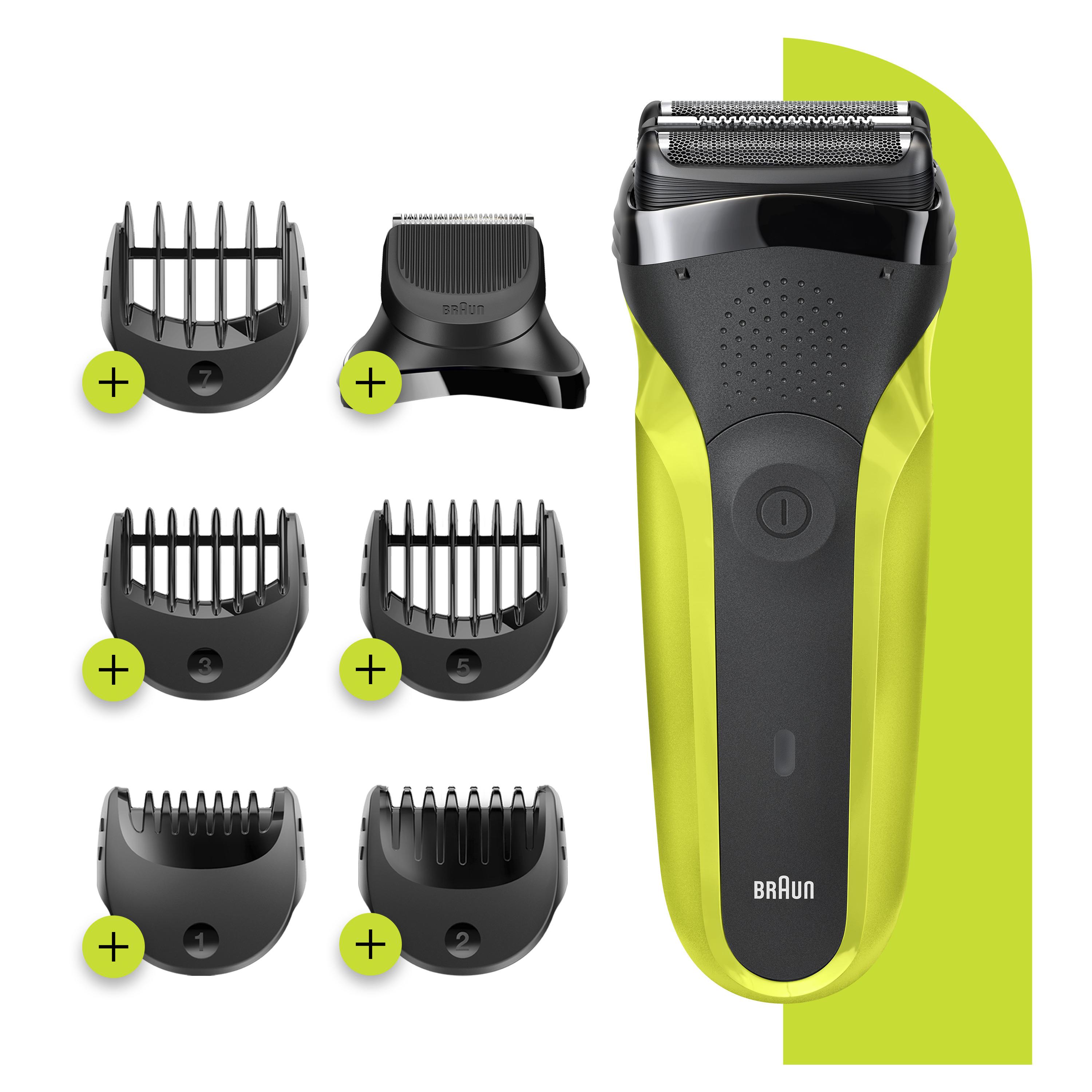 Barzdaskutė Braun | Shaver | Series 3 Shave&Style 300BT | Operating time (max) 30 min | NiMH | Juodas/Žalias