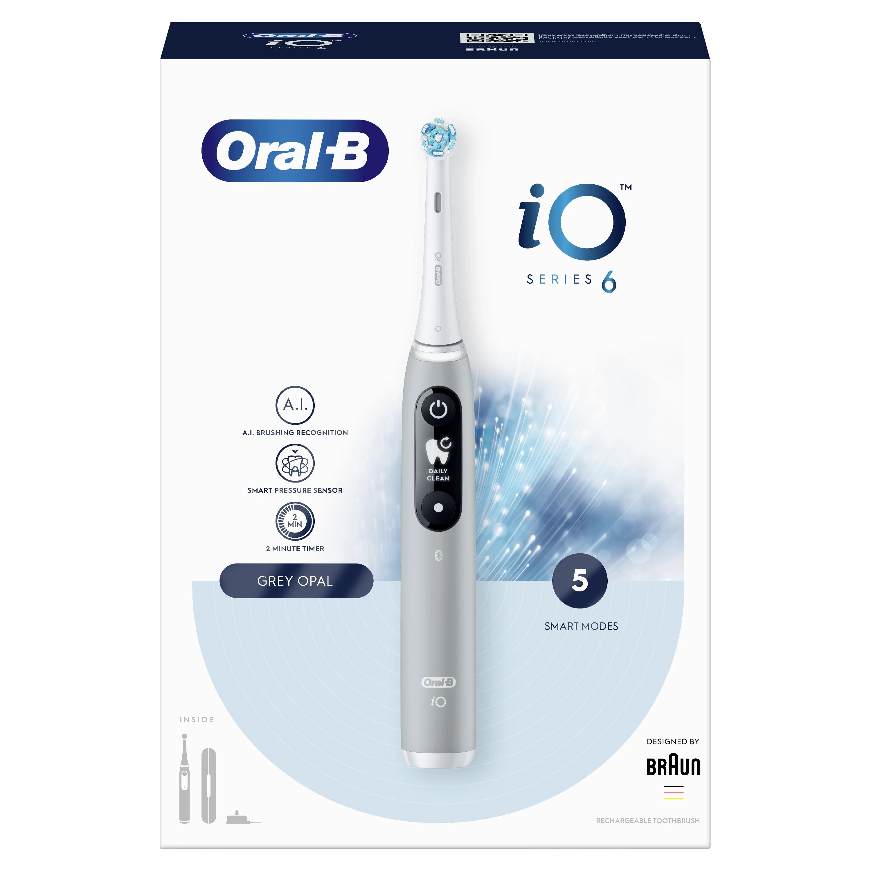Dantų šepetėlis Oral-B iO 6 Pilkas Opal UC