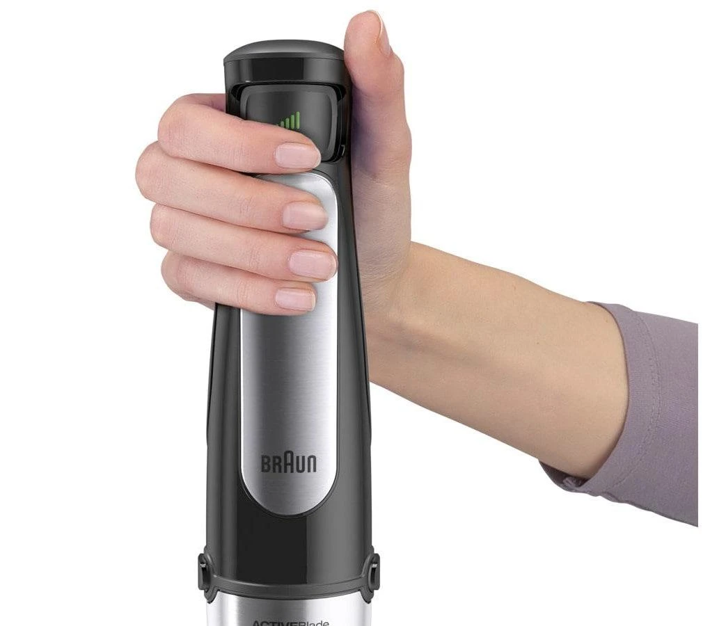 BRAUN Rankinis maišytuvas MQ 7035 X, 1000W, 0.6L, ActiveBlade, SmartSpeed, Inox/Juodas