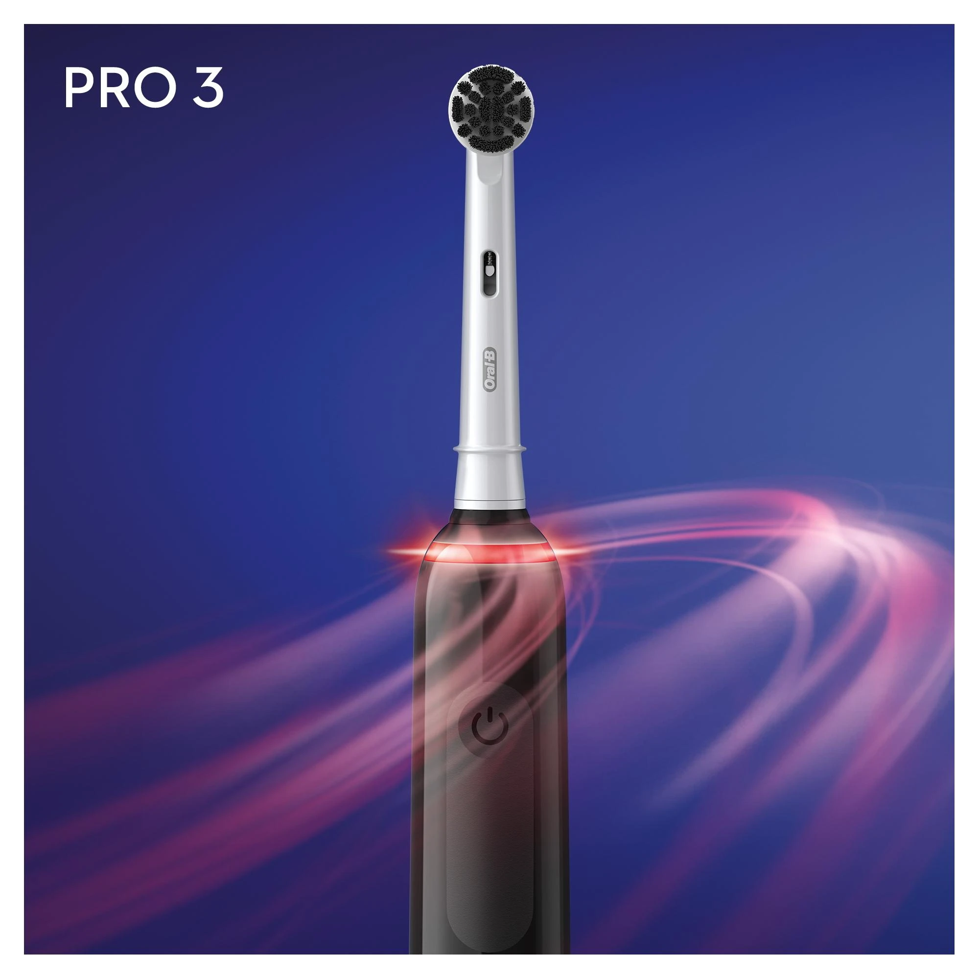 Elektrinis dantų šepetėlis Oral-B Pro 3 3000 Pure Clean, juodas