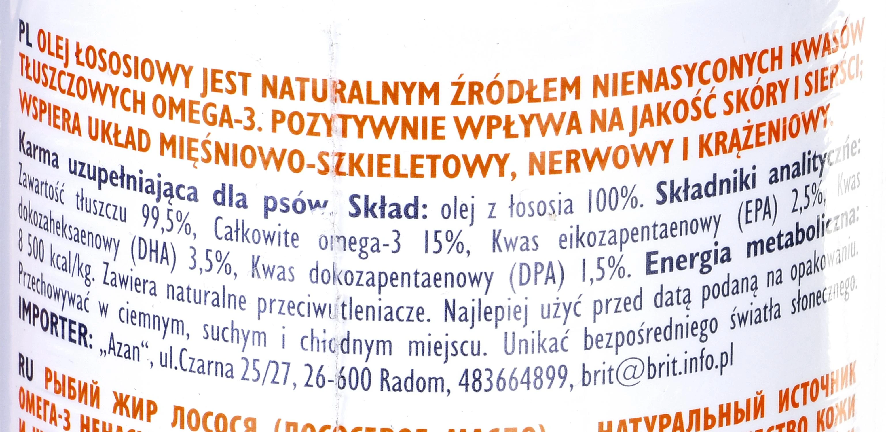 BRIT CARE Dog lašišų aliejus 1L