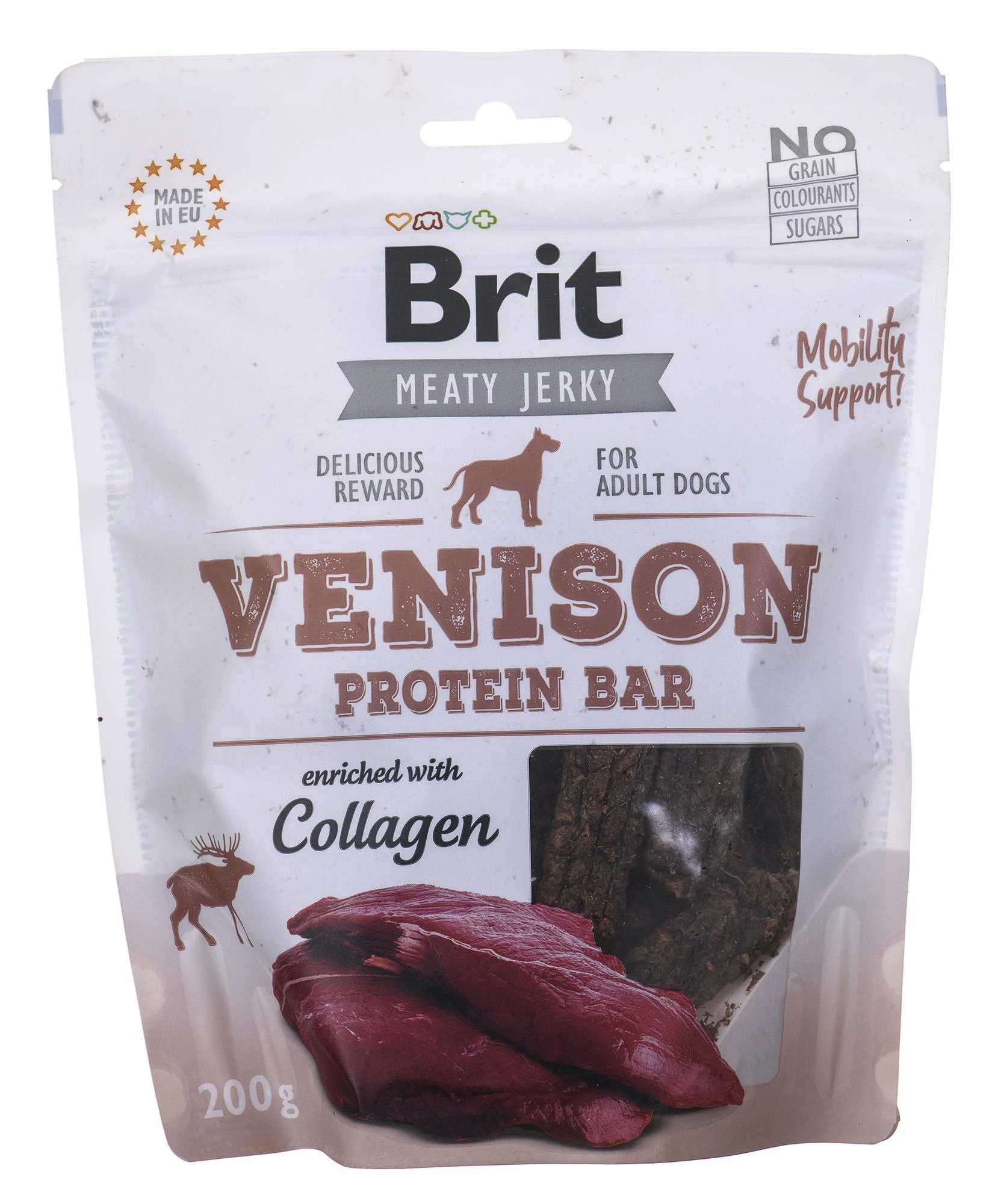 Šunų Skanėstai - Brit Meaty Jerky Su Elniena 200 g