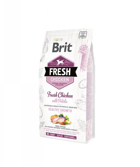 Brit Fresh Dog su vištiena ir bulvėmis Puppy 2,5kg