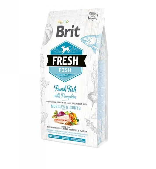 Brit Fresh Dog žuvis su moliūgu Suaugęs Didelis 2,5kg
