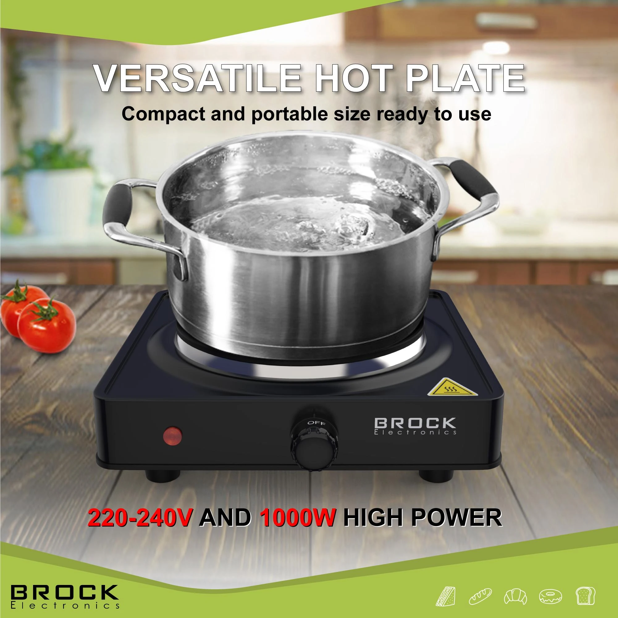 BROCK EP 100 BK El. skruzdėlės.viryklė