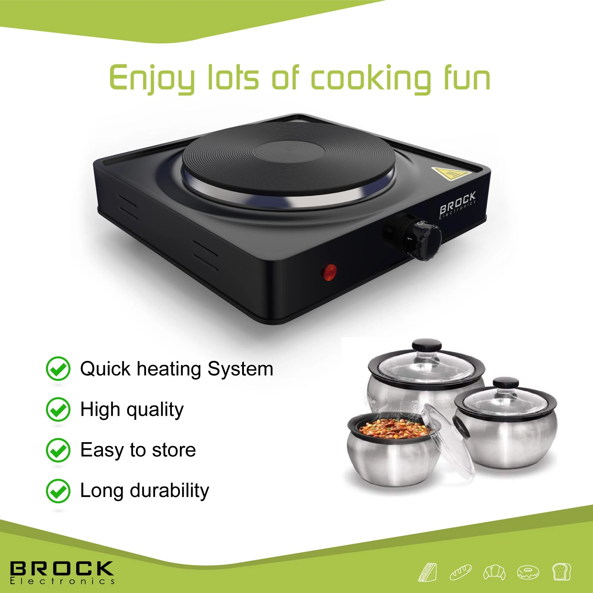 BROCK EP 100 BK El. skruzdėlės.viryklė