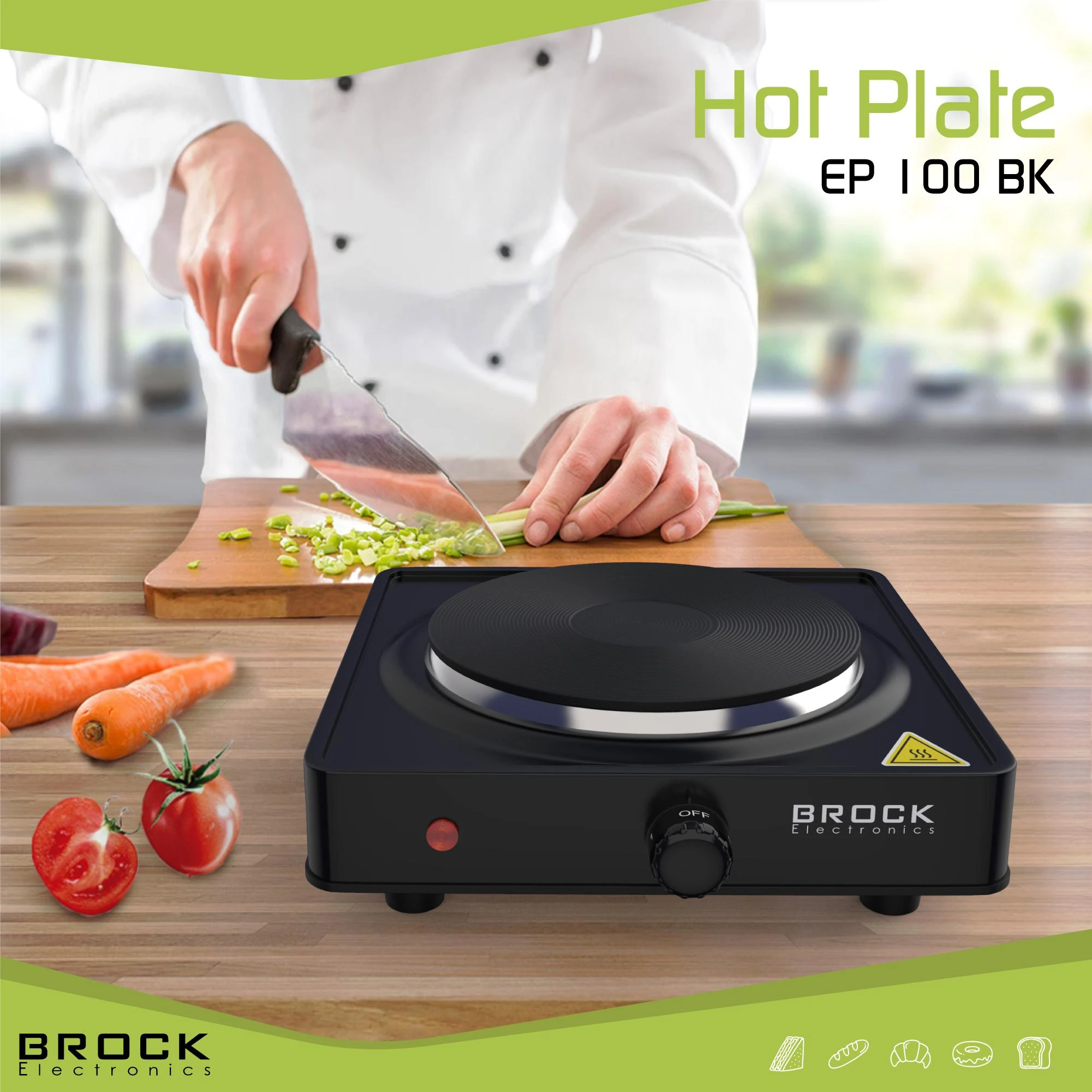 BROCK EP 100 BK El. skruzdėlės.viryklė