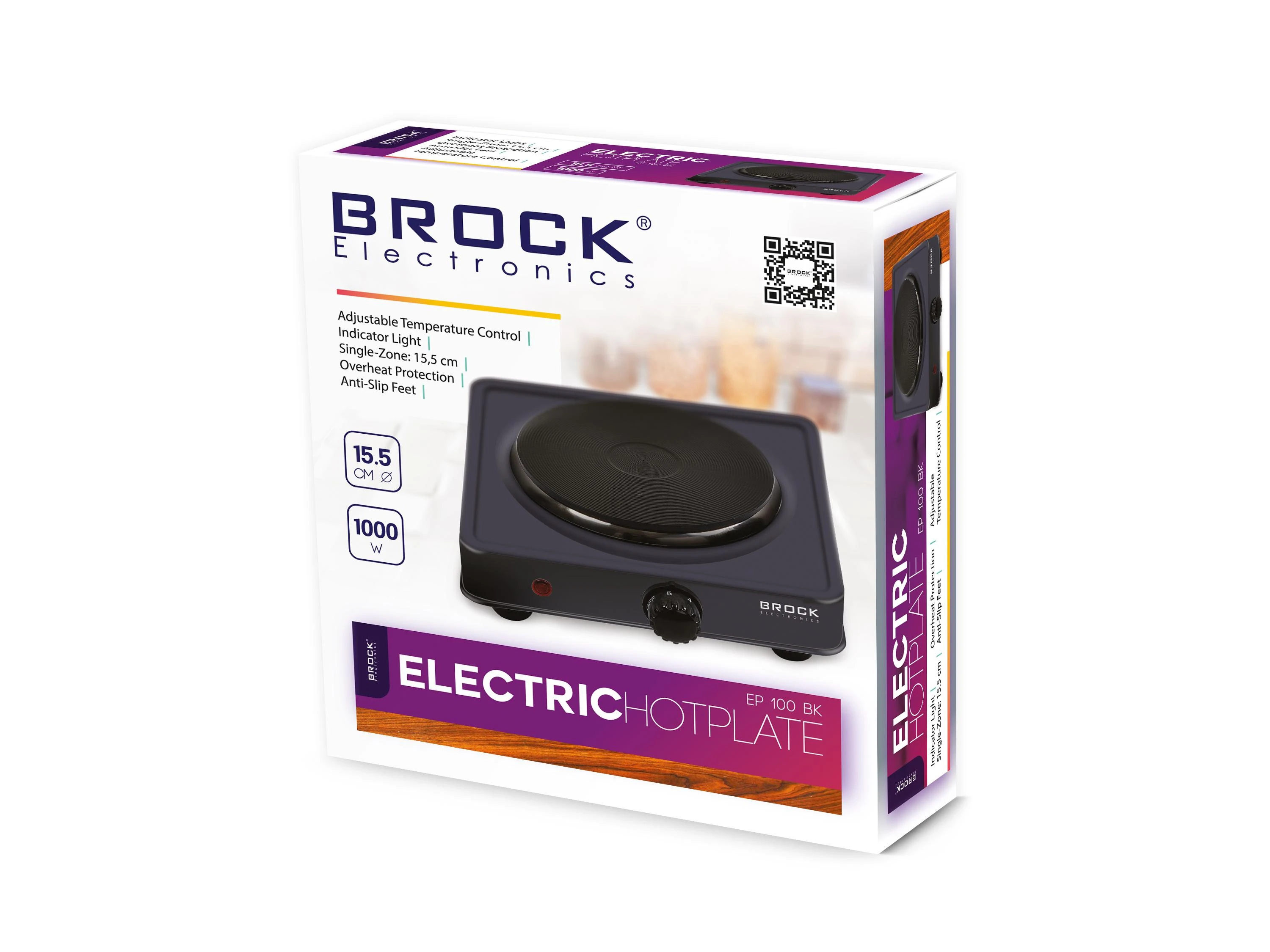 BROCK EP 100 BK El. skruzdėlės.viryklė