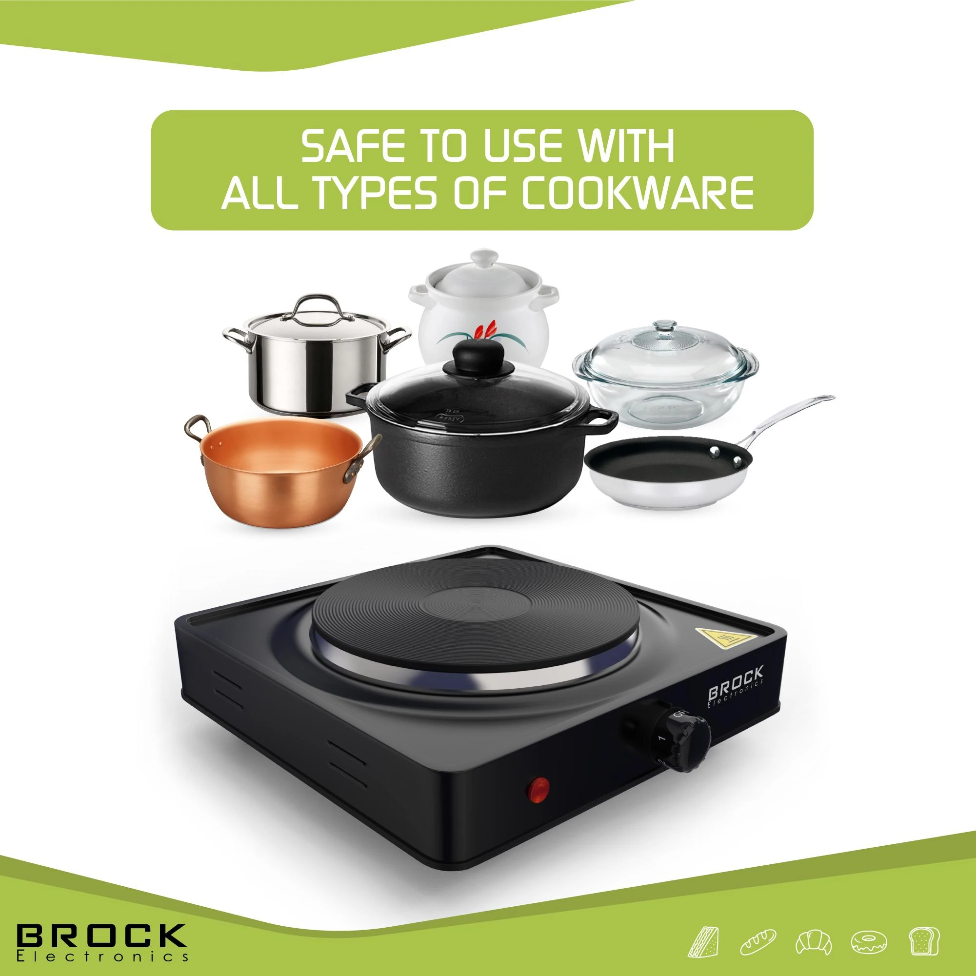 BROCK EP 100 BK El. skruzdėlės.viryklė