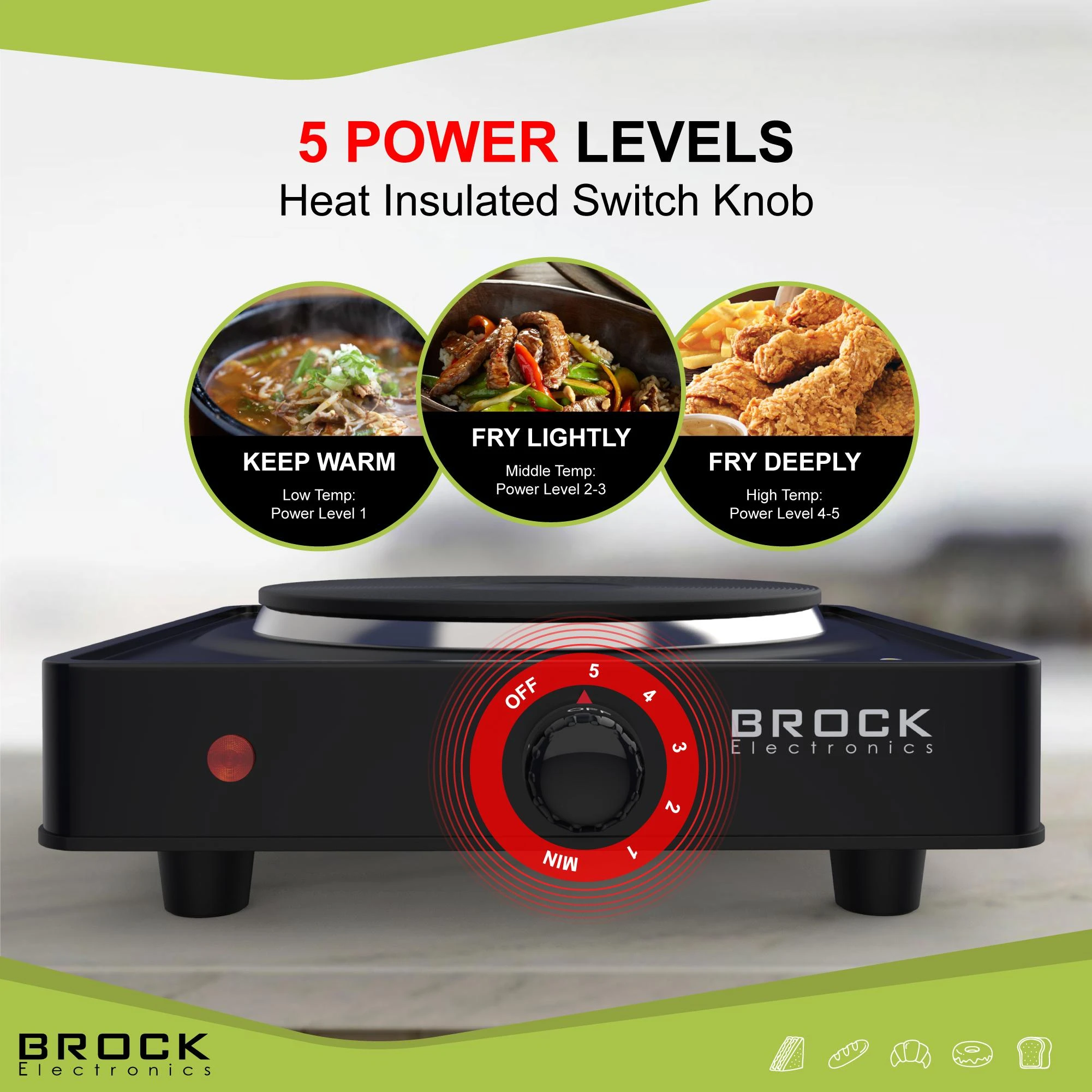 BROCK EP 100 BK El. skruzdėlės.viryklė