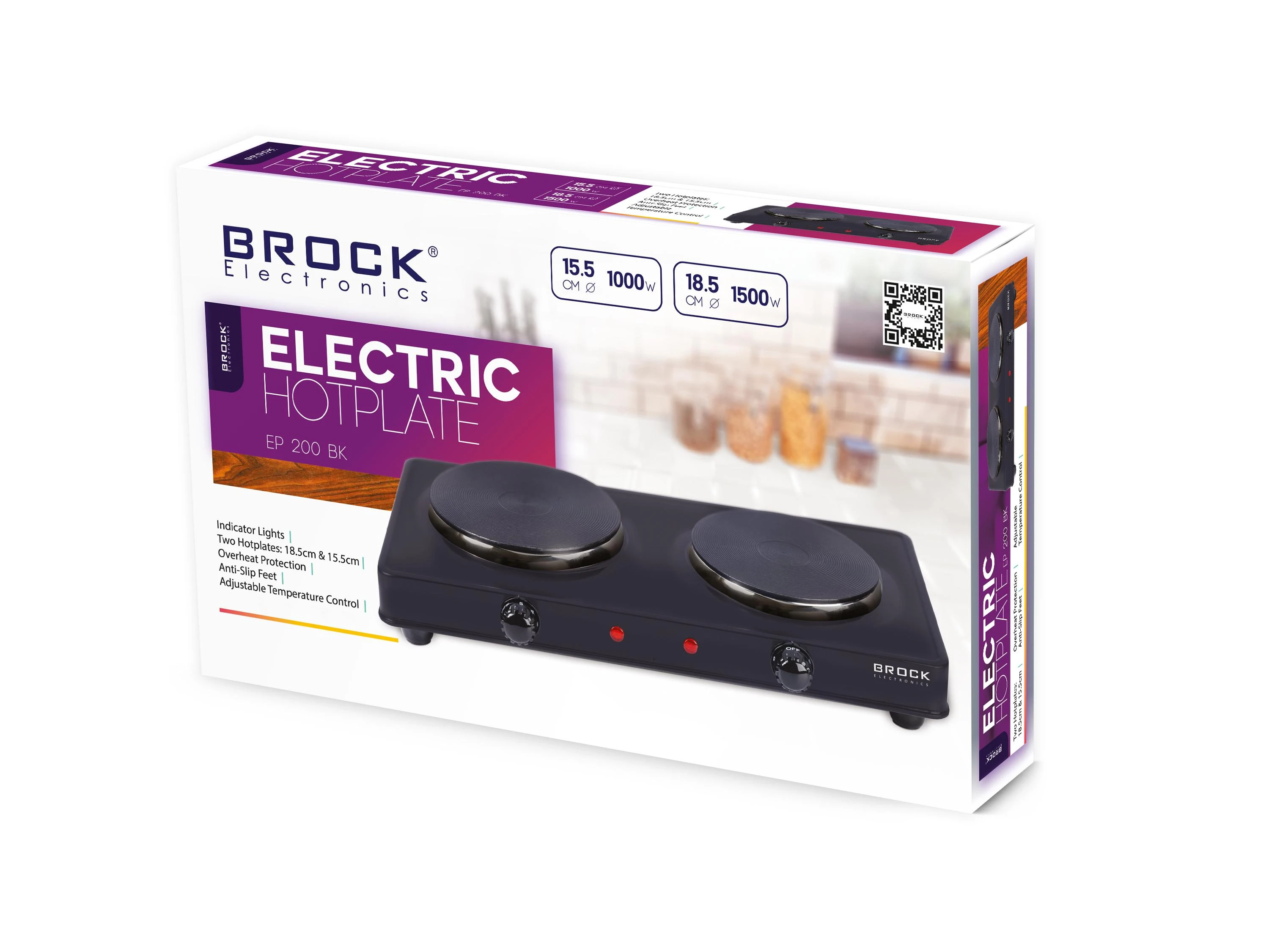 Kaitlentė Viryklė Brock EP 200 BK