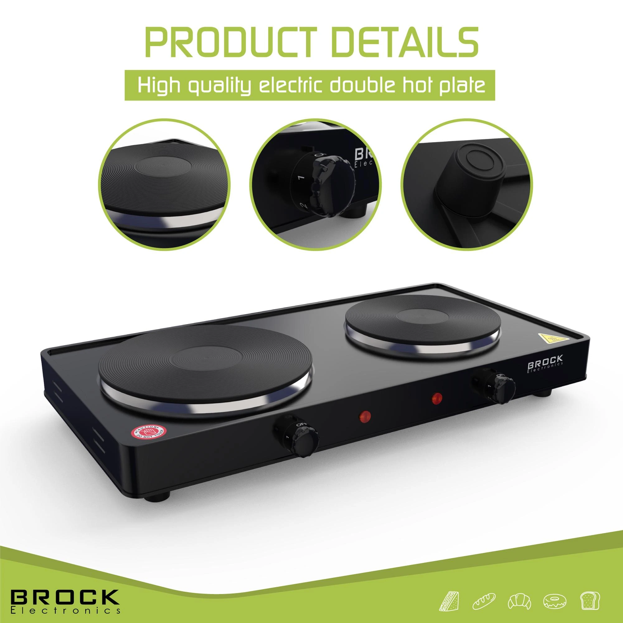 Kaitlentė Viryklė Brock EP 200 BK