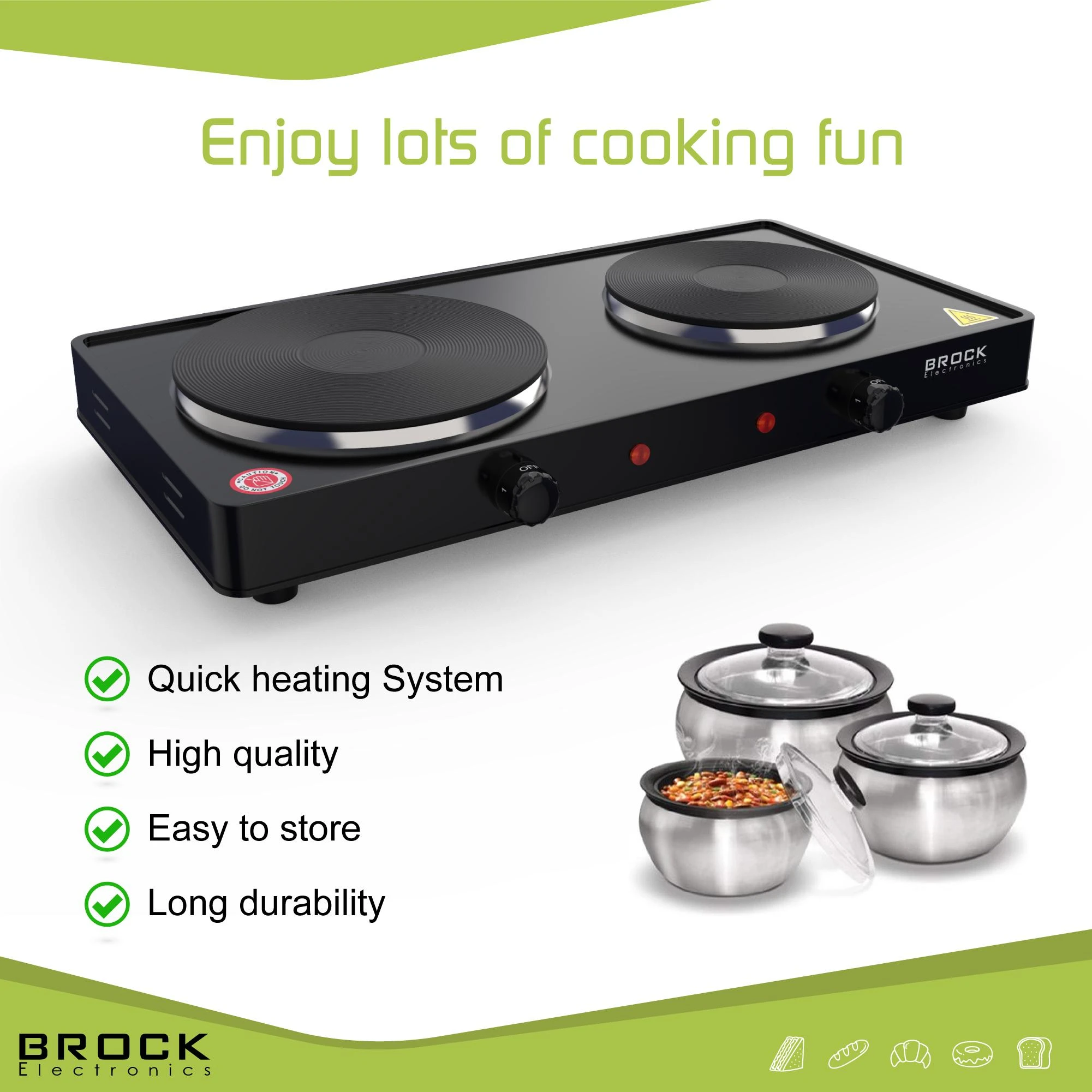 Kaitlentė Viryklė Brock EP 200 BK