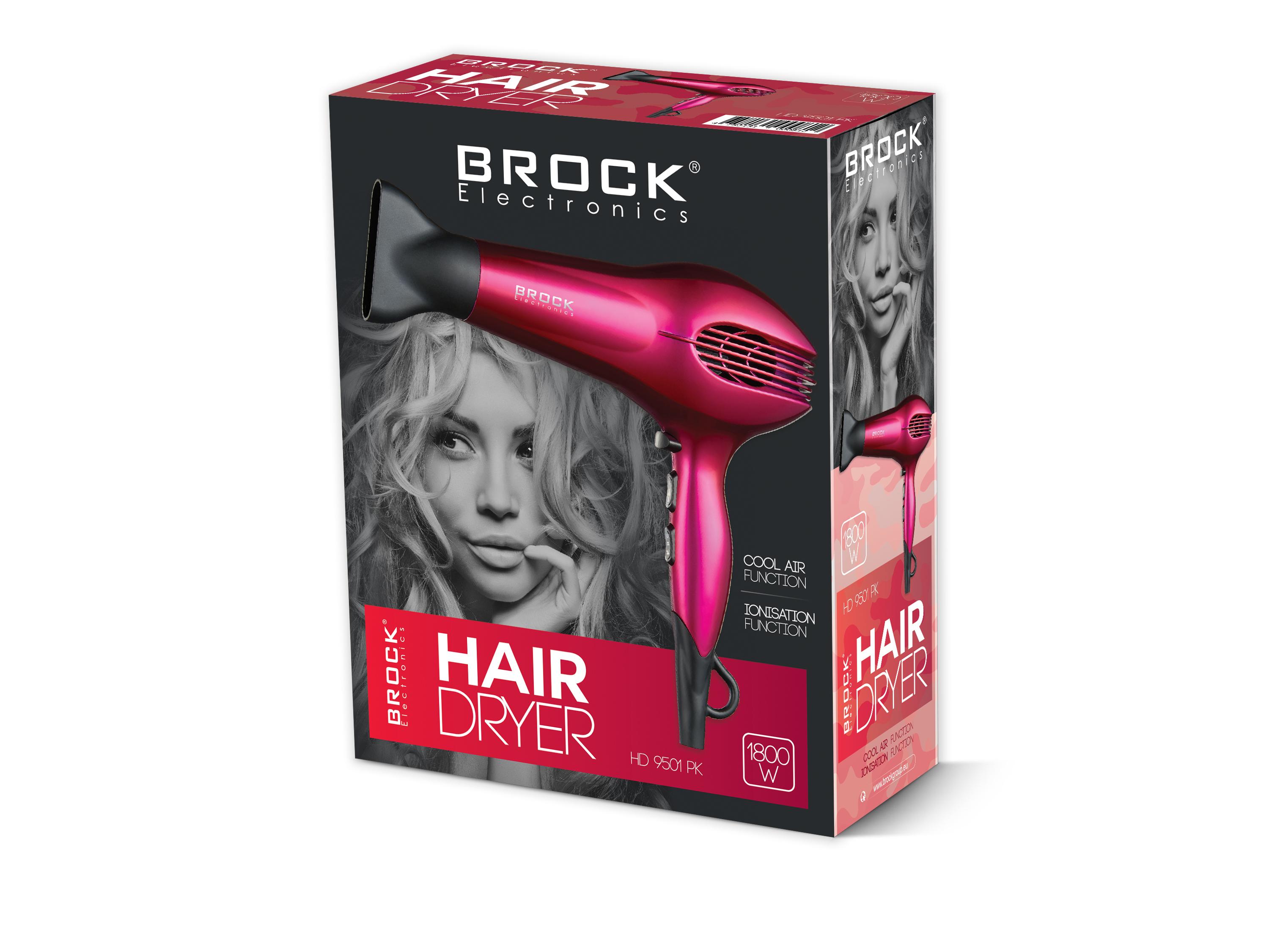 Džiovintuvas Brock Plaukų džiovintuvas HD9501PK Brock