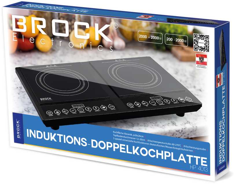 Brock indukcinė viryklė 2D HP4013,2000W