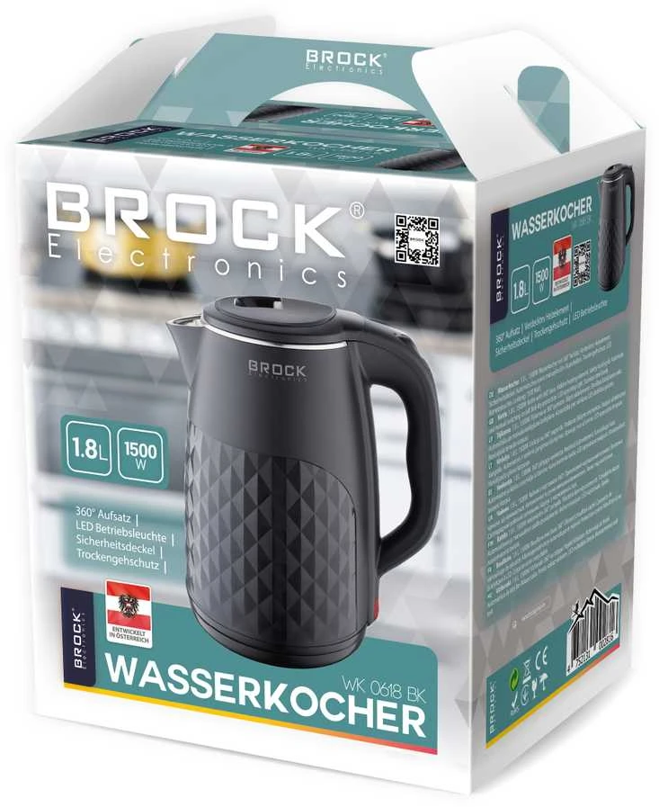Brock VIRDULYS WK0618BK 1.8L 1500W