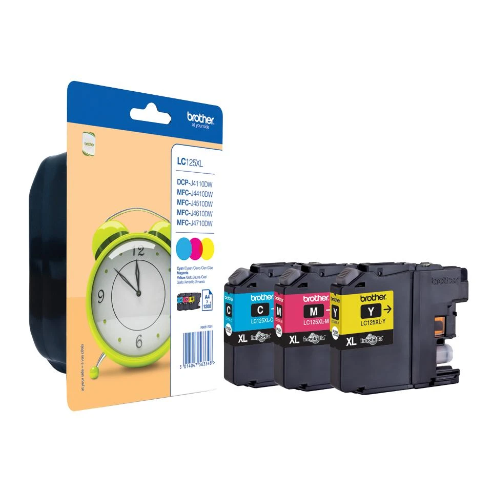 Rašalo kasetė Brother LC125XLRBWBP CMY | MFC-J4510DW