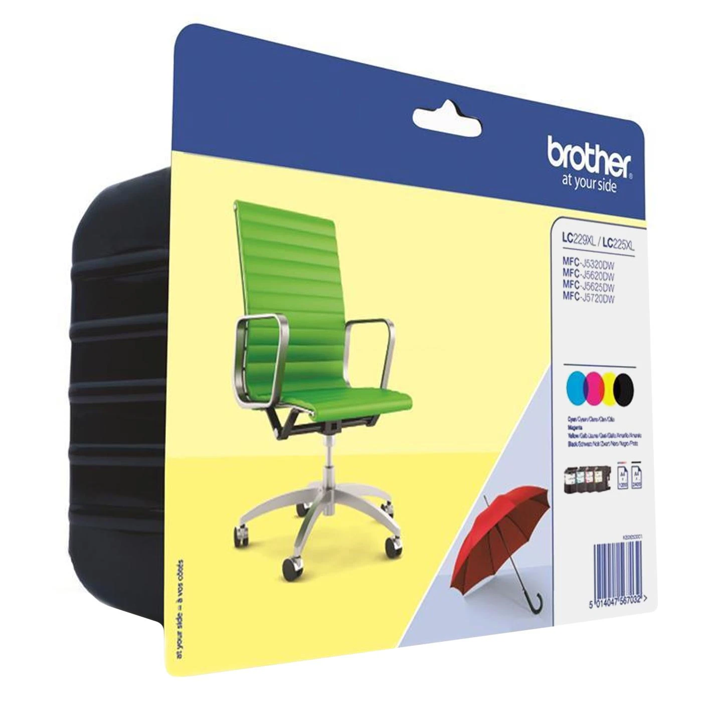 Pack Brother LC229XLVALBP CMYK lizdinė plokštelė MFCJ 5320DW/5600 Series/5620DW/5625DW