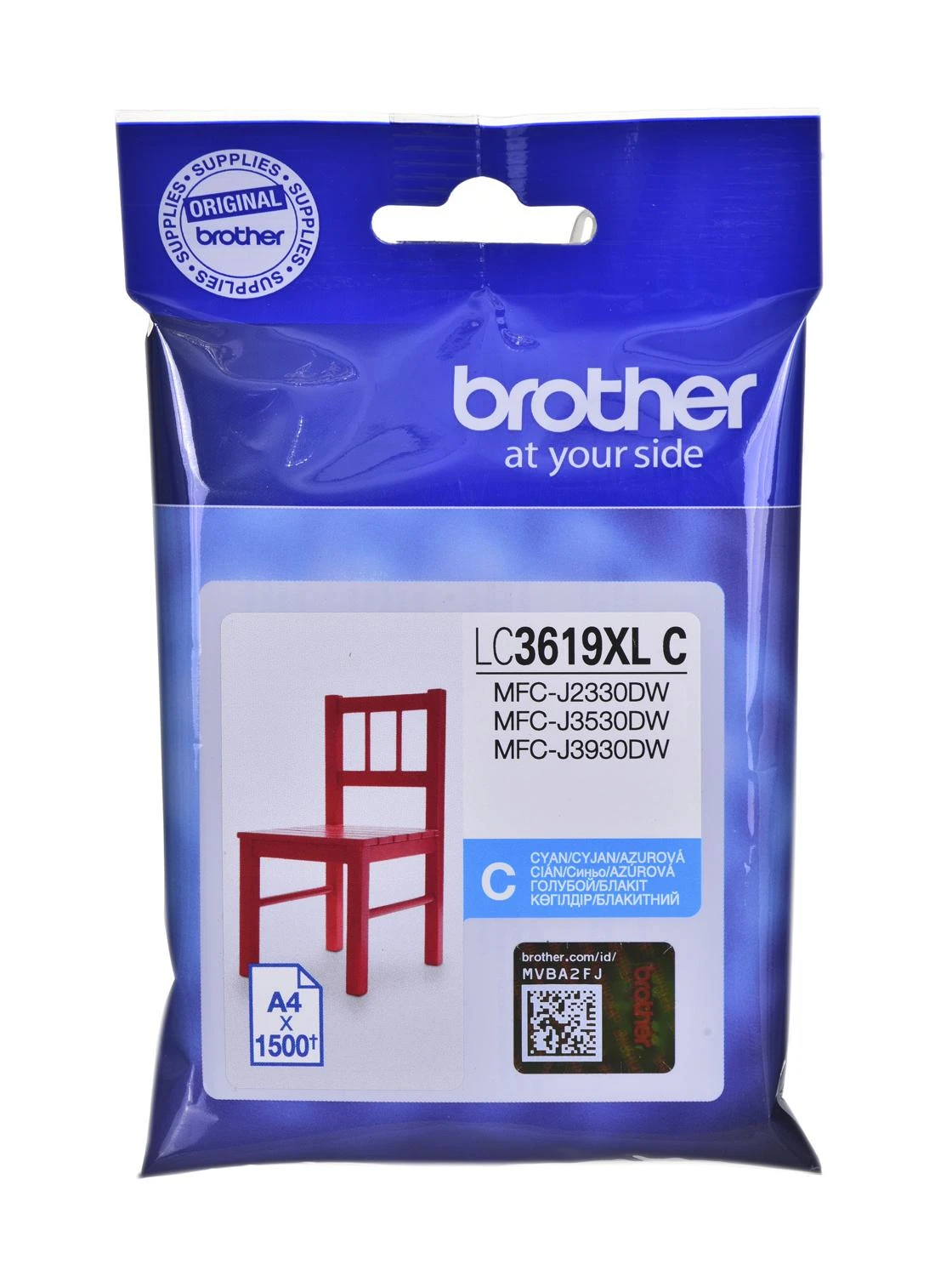 Brother LC3619XL (LC3619XLC) Rašalinė kasetė, Žydra