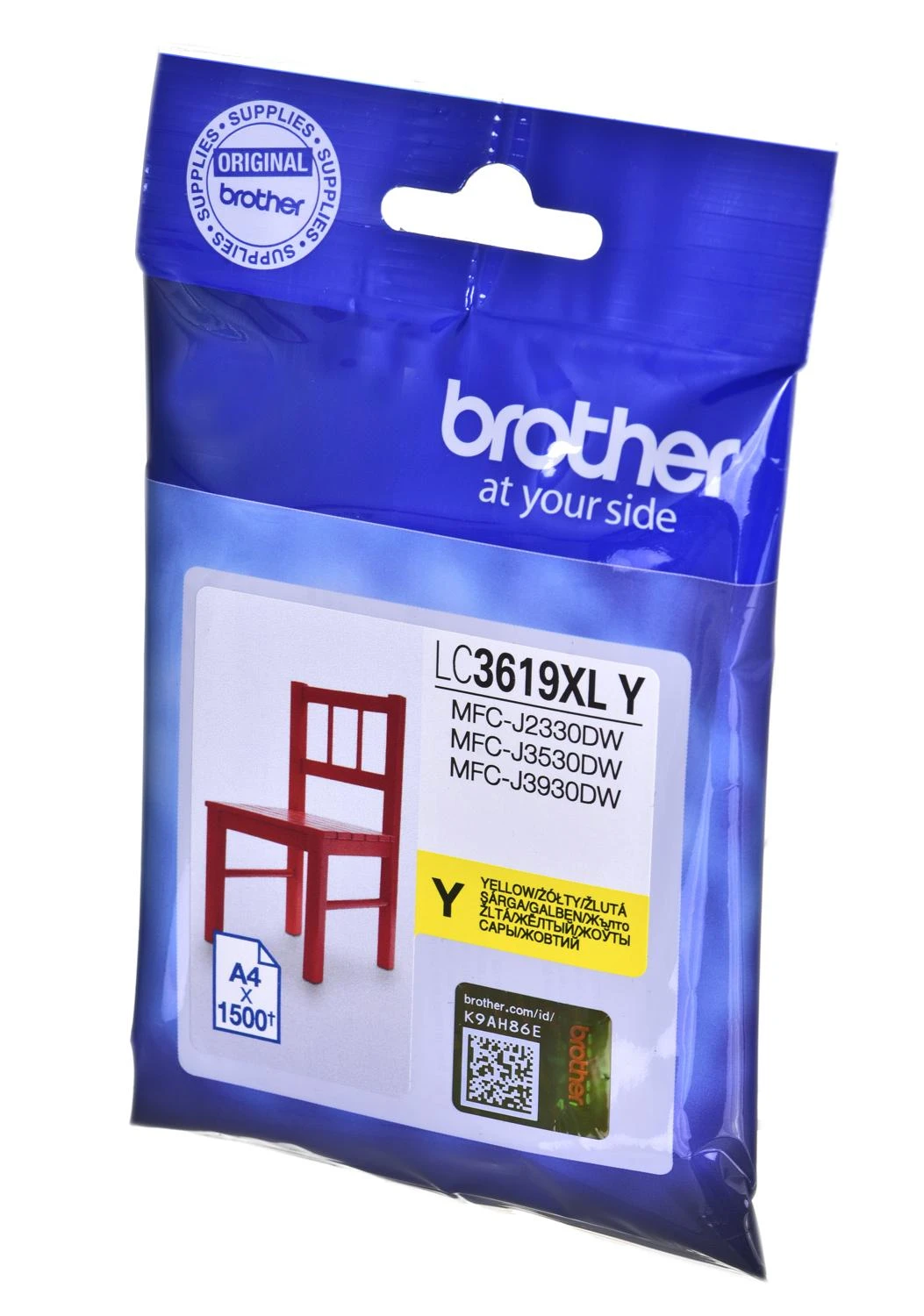 Brother LC3619XL (LC3619XLY) Rašalinė kasetė, Geltona