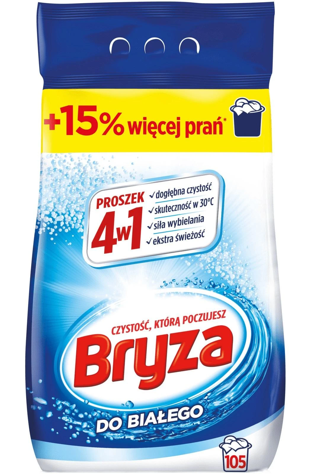 Bryza 4 viename skalbimo milteliai baltiems skalbiniams, 6,825 kg