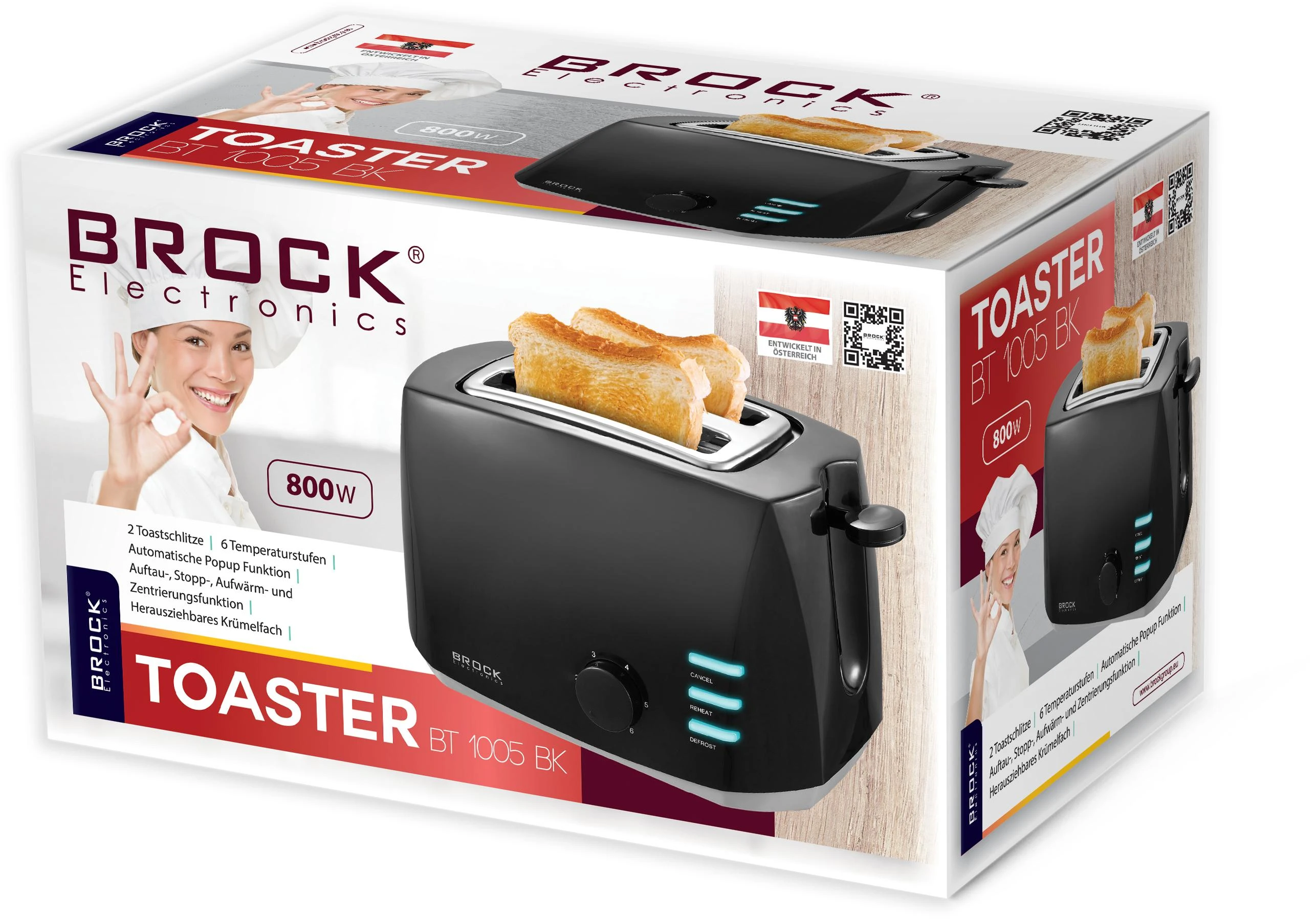 BT 1005 BK Skrudintuvas BROCK BT 1005 BK, 800W