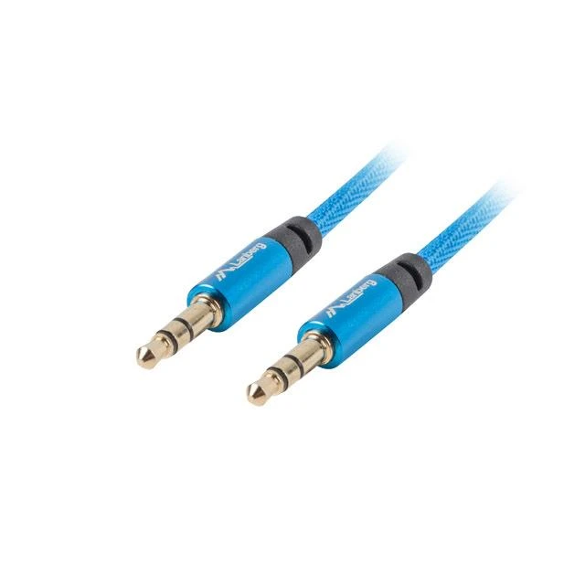 Lanberg 3,5 mm garso kabelis su mėlyna pynute