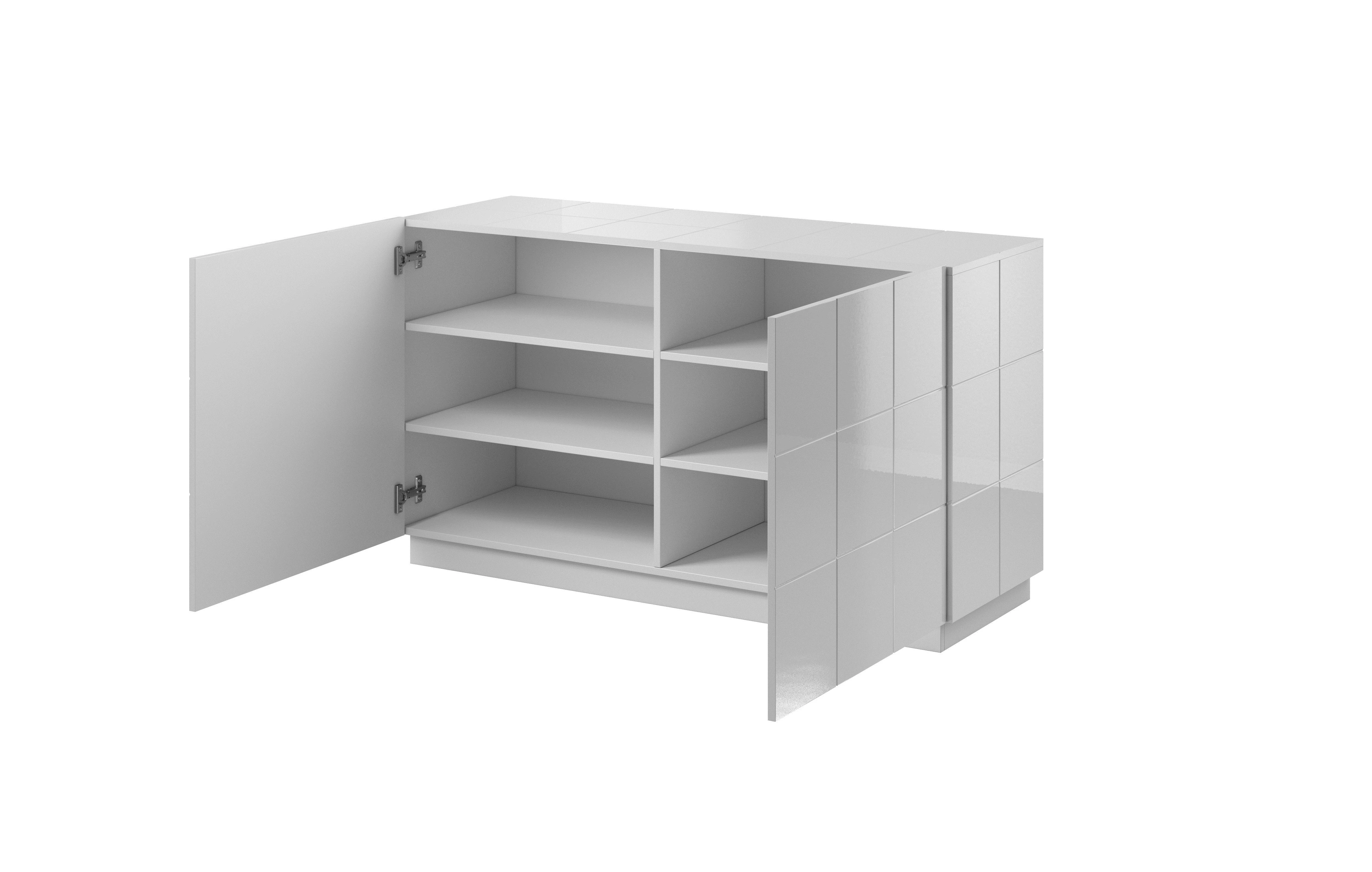 Cama Meble Šoninė Spintelė - Cama 2D Balta Blizgi