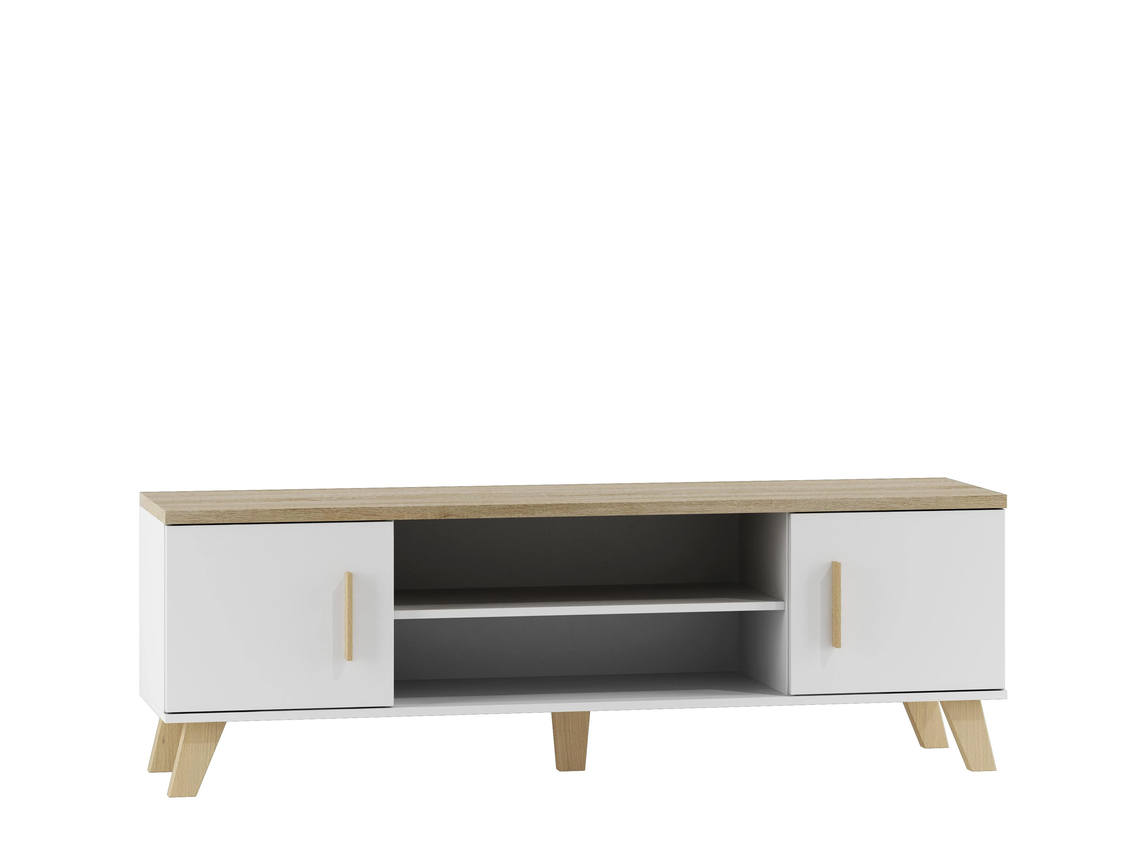 TV staliukas Cama Meble Televizorius - Cama Lotta 160 2D2K Baltas