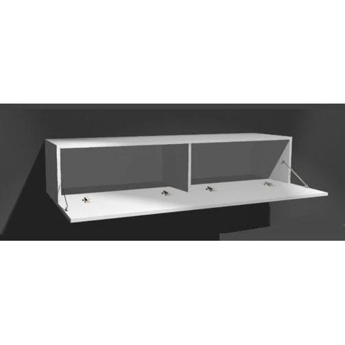 Cama pakabinama TV spintelė VIGO '180' 30/180/40 (balta/blizgi juoda)