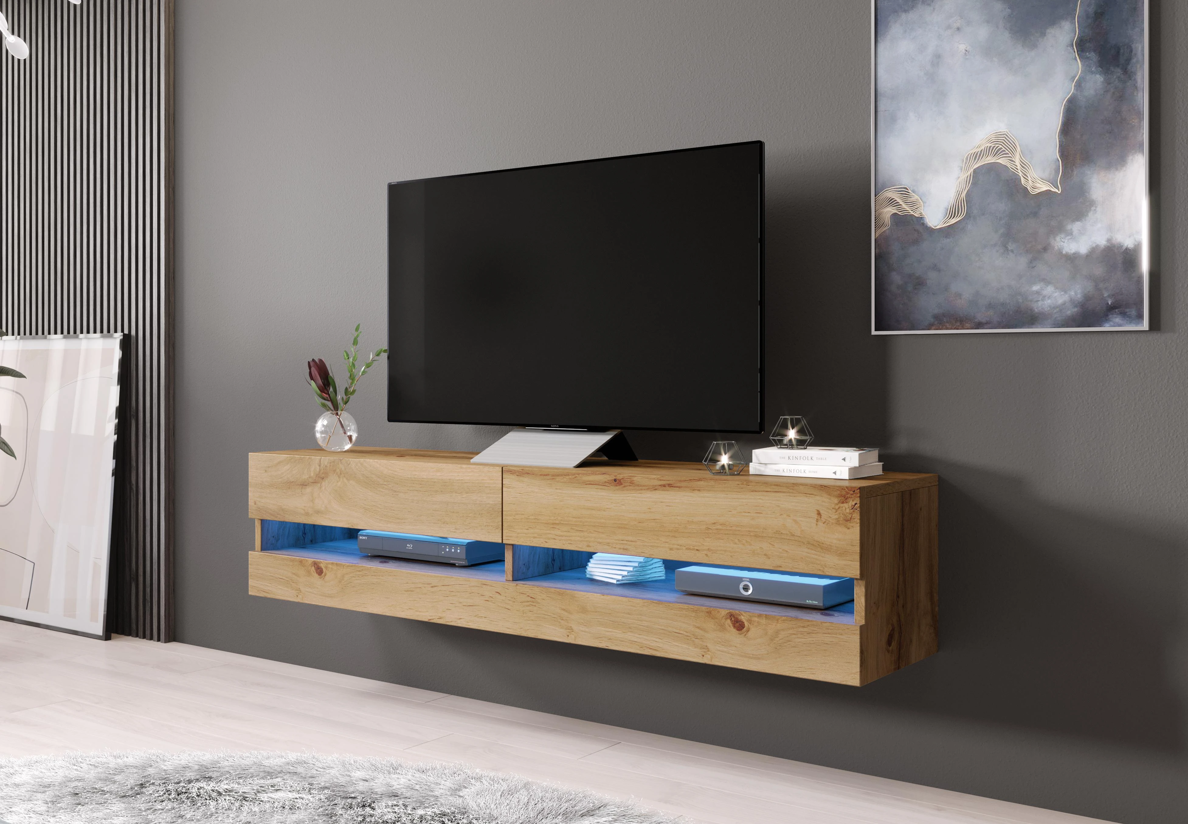 Cama TV staliukas VIGO NEW 30/180/40 (spalva: Votan ąžuolas)