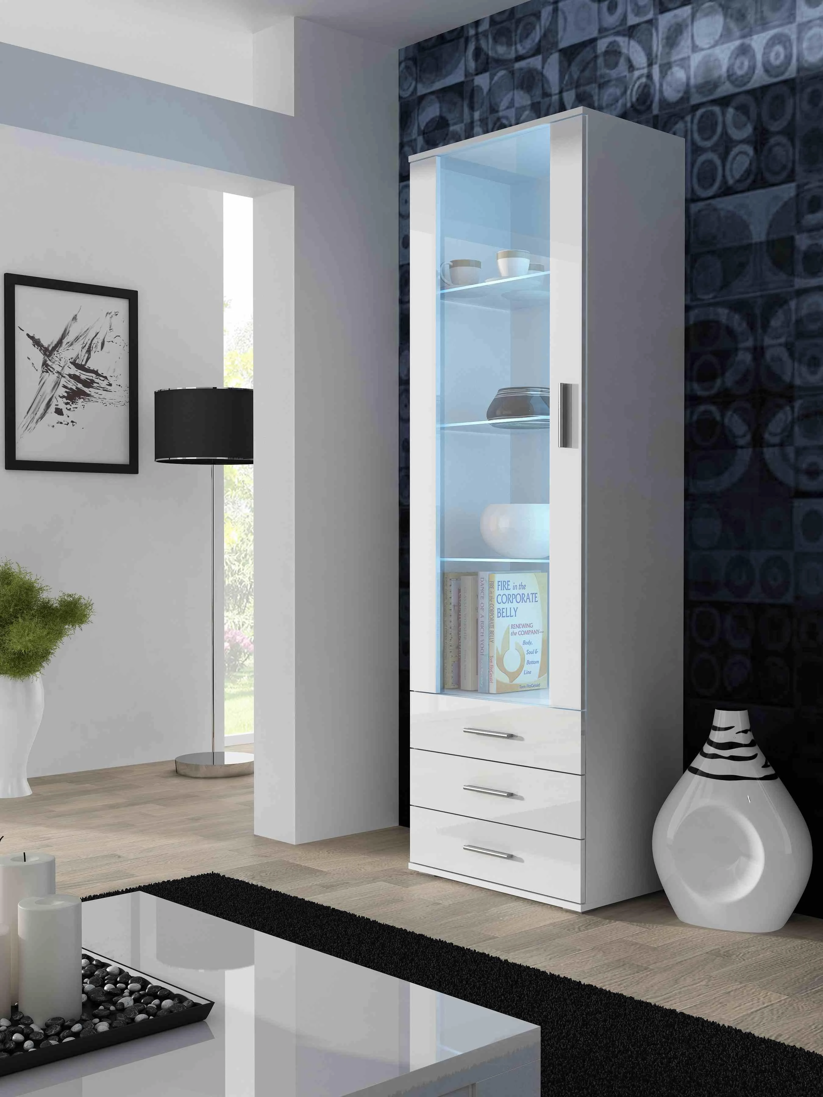 Cama Meble Svetainės Sekcija - Cama Soho S1 Balta Blizgi