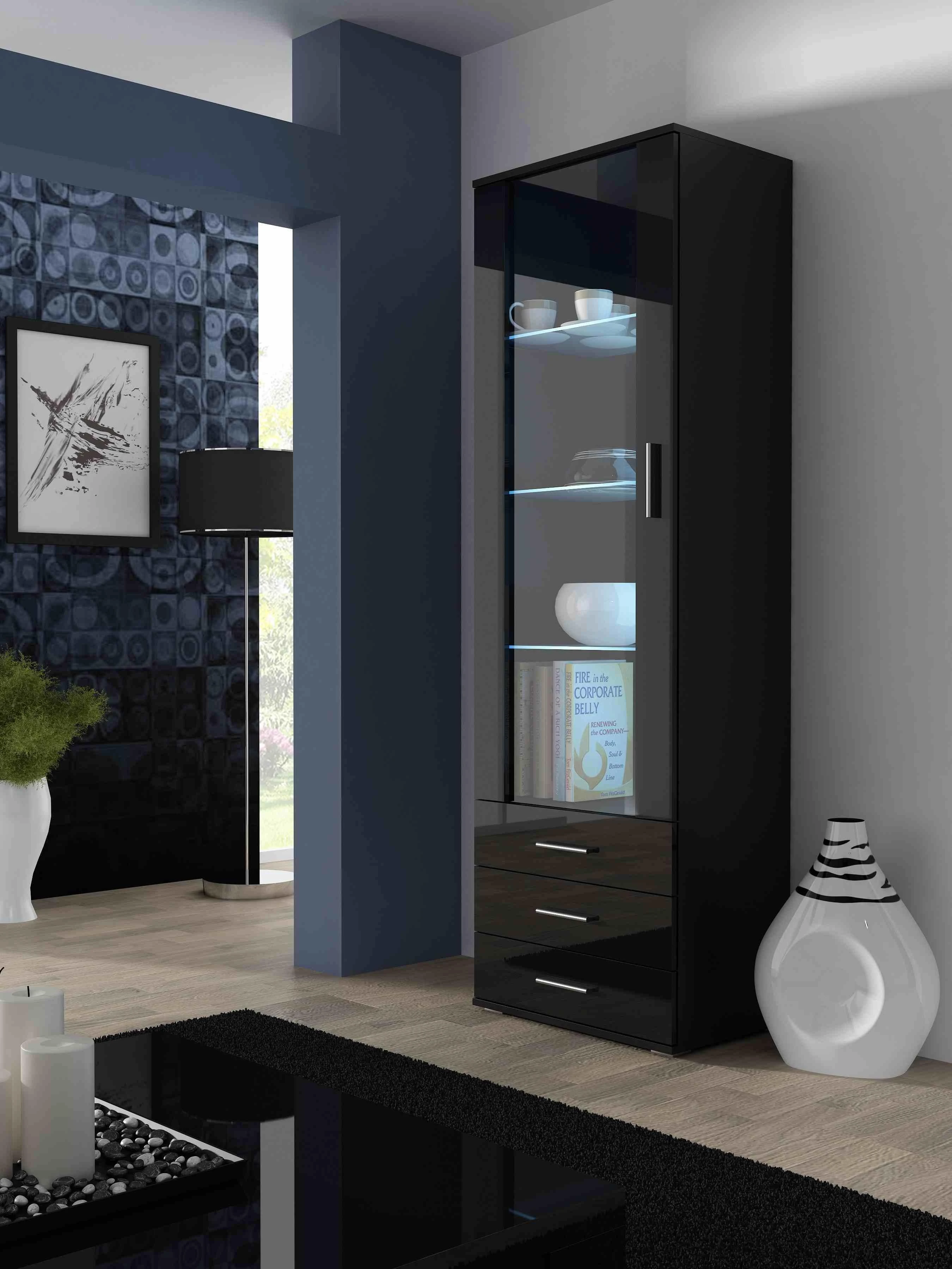 Cama Meble Svetainės Sekcija - Soho S1, Juodas Blizgus