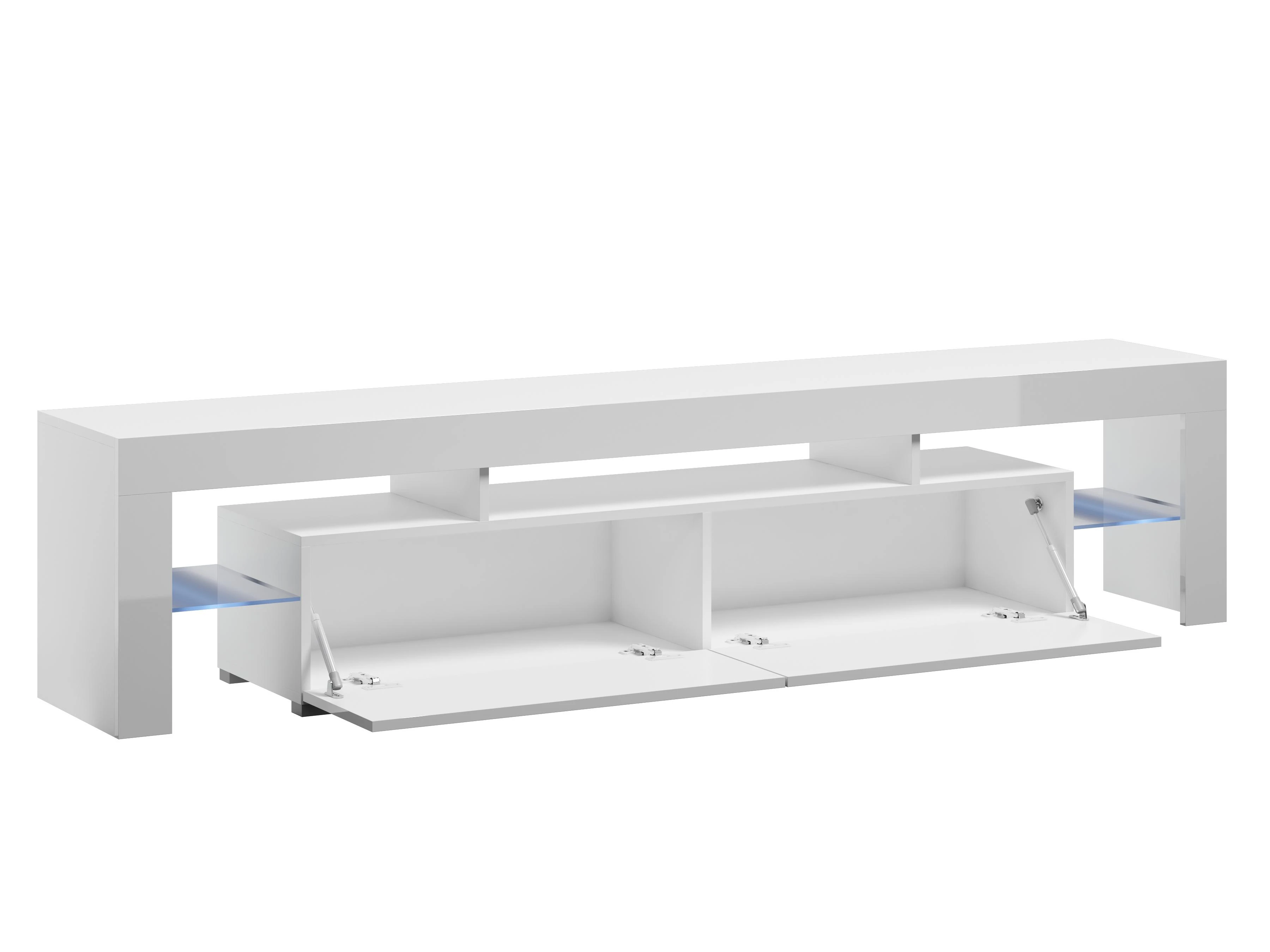 Cama Meble Televizoriaus Stovas - Cama Toro 200 Pilkas/Baltas Blizgus