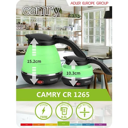 Camry | Travel Virdulys | CR 1265 | Electric | 750 W | 0.5 L | Plastic | Žalias