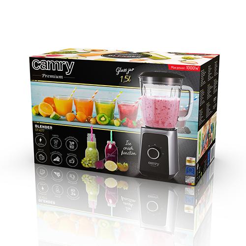 Adler Camry | Maišytuvas | CR 4077 | Tabletop | 500 W | Jar material Glass | Jar capacity 1.5 L | Ice crushing | Juodas/Nerūdijantis plienas