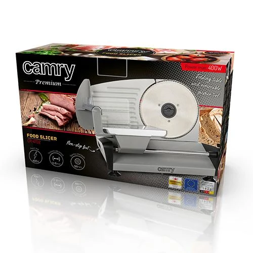 Camry | Food slicers | CR 4702 | Nerūdijantis plienas | 200 W | 190 mm