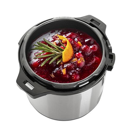 Camry | Pressure cooker | CR 6409 | 1500 W | Alluminium pot | 6 L | Number of programs 8 | Nerūdijantis plienas/Juodas