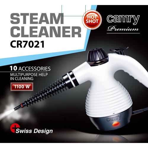Camry | Garų valytuvas | CR 7021 | Galia 1100 W | Garų slėgis 3,5 baro | Vanduo bako talpa 0,35 L | Baltas