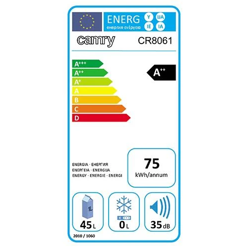 Camry CR8061 energijos efektyvumo klasės žyma