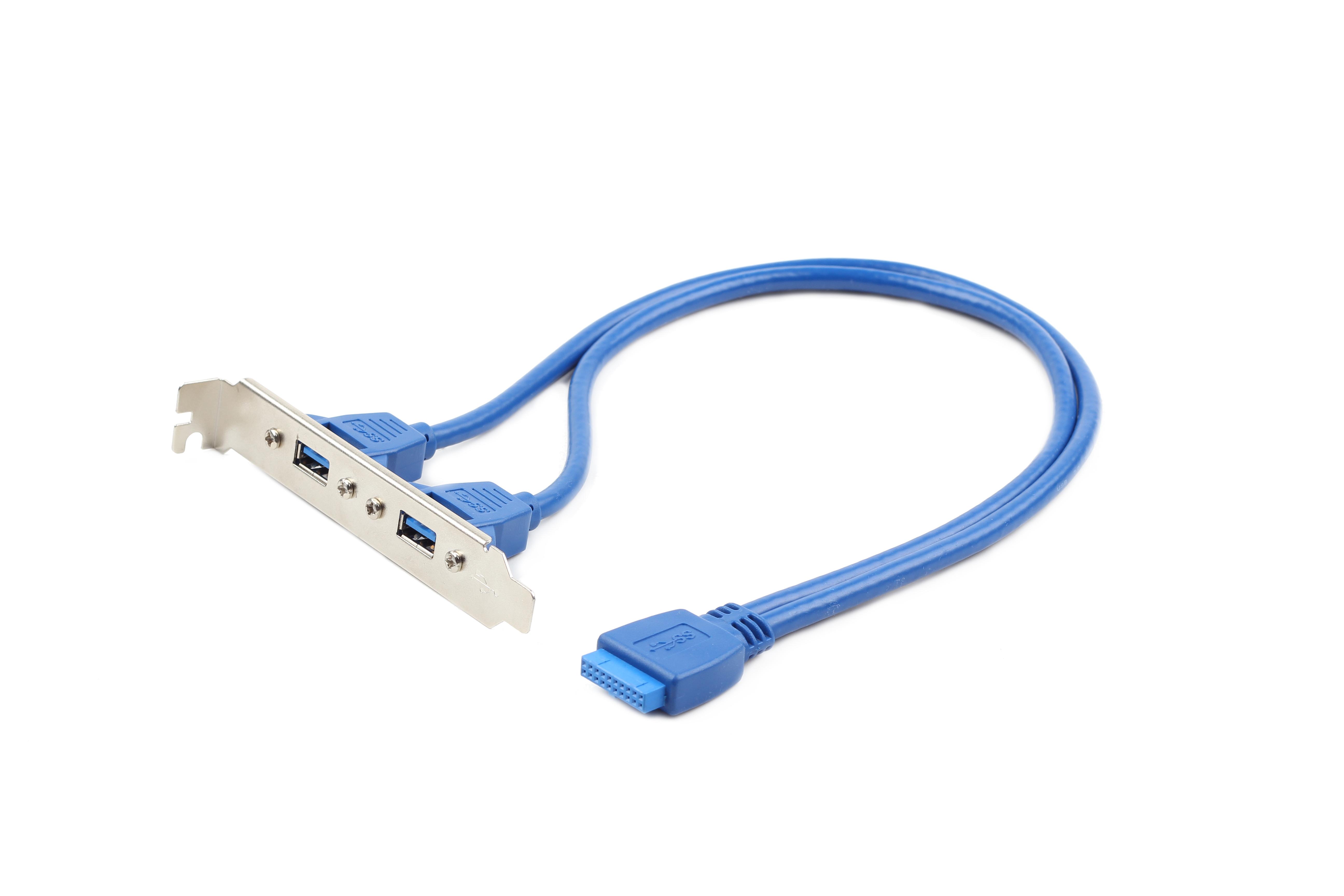 GEMBIRD CC-USB3-RECEPTACLE Gembird dviguba USB 3.0 jungtis ant laikiklio