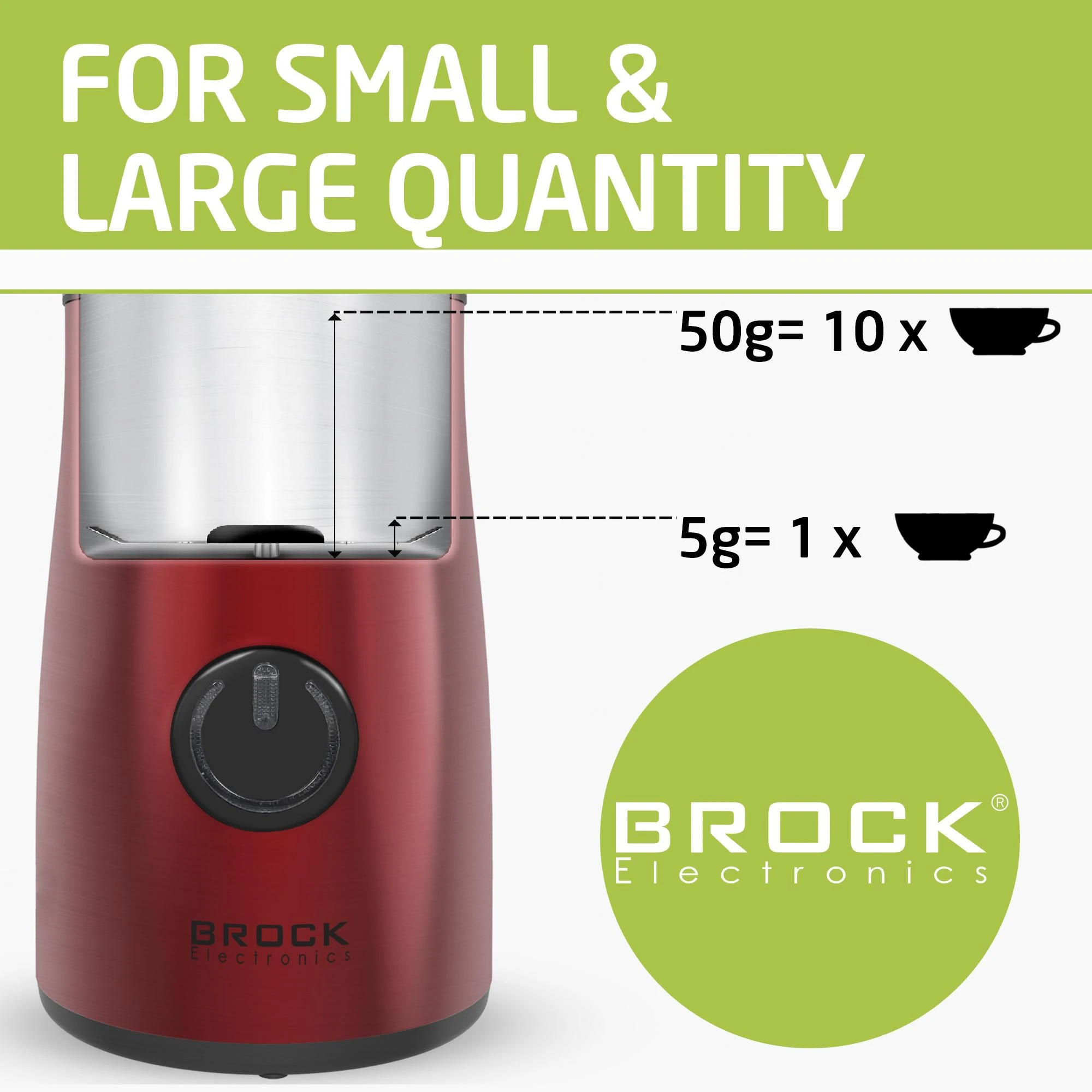 Brock kavamalė 150W 2050RD