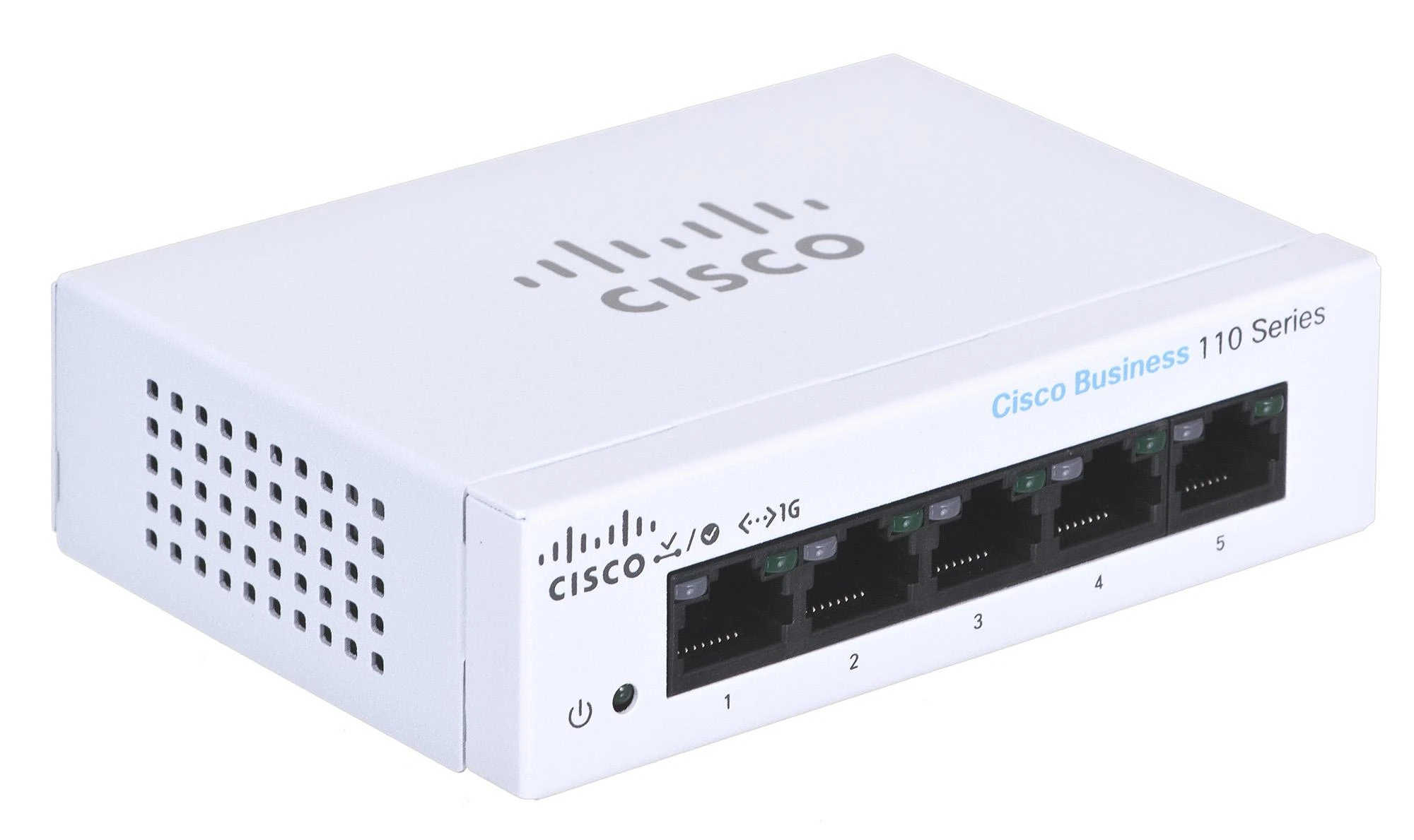 Šakotuvas Cisco CBS110 nevaldomas 5 prievadų GE, stalinis kompiuteris, išorinis PS