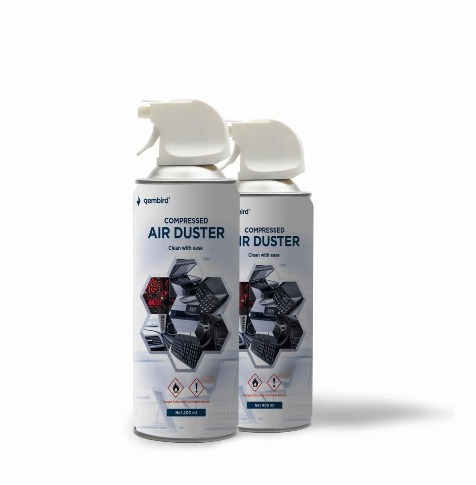 Valiklis Gembird | Suslėgto oro dulkių šluostė (degi) | Oro dulkės | 400 ml
