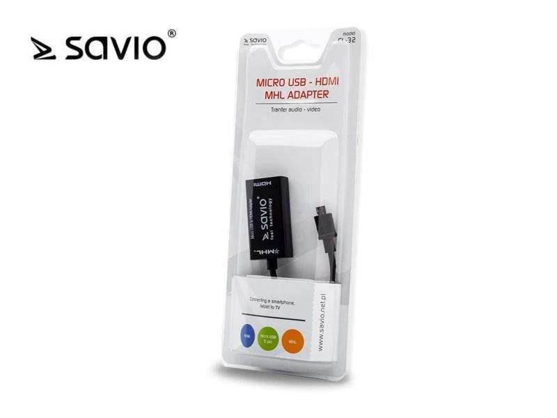 Savio CL-32 Adapteris MHL micro USB-HDMI