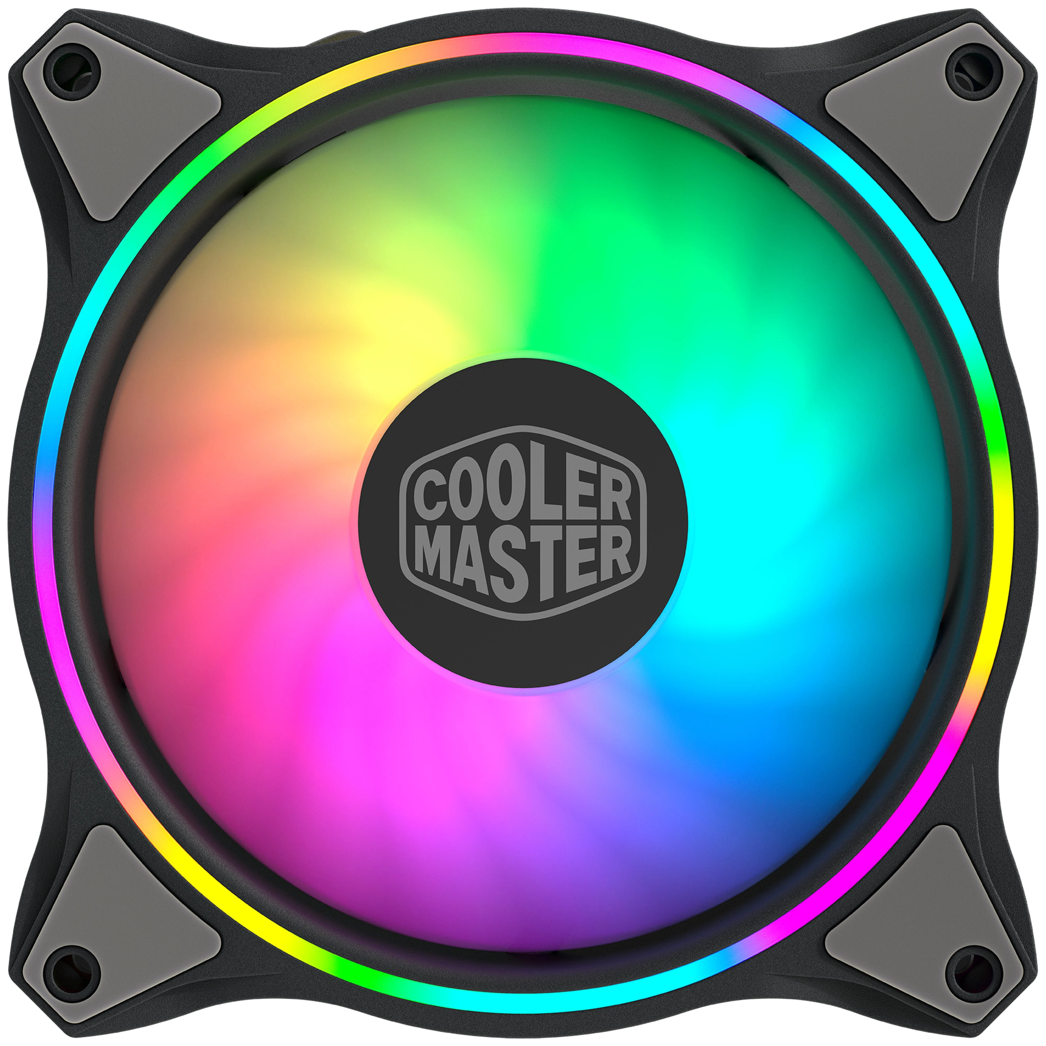 Cooler Master MasterFan MF120 Halo 3in1 Kompiuterio korpusui Ventiliatorius 12 cm Juoda, Pilka