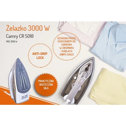 Camry Lygintuvas steam Adler CR 5018 (3000W, ruda color)