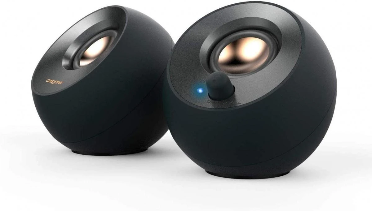 Kompiuterio kolonėlės Creative kompiuterinės kolonėlės 2.0 Pebble V2 juodos spalvos USB-C