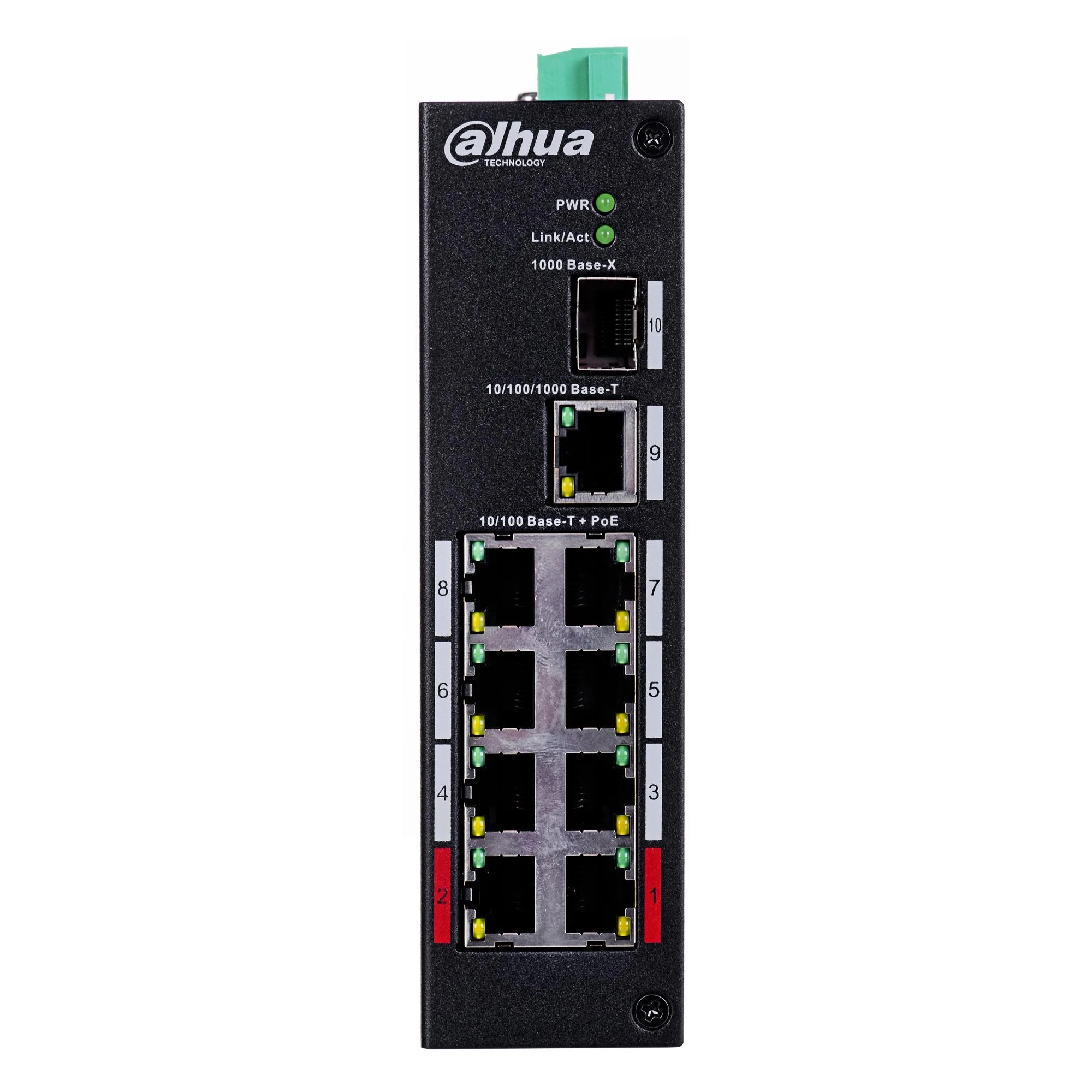 Šakotuvas PRAMONINIS SWITCH'AS POE PFS3110-8ET-96-V2 8 PRIEVADŲ SFP DAHUA