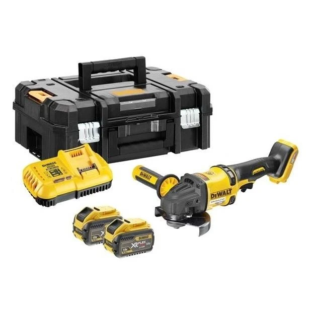 Kampinis šlifuoklis Dewalt DCG418X2-QW; 54 V; 2x9,0 Ah akum.